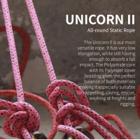 XMONSTER 獨角獸 UNICORN II 10.5mm 北極光靜力繩 100米 EN1891 (綠/粉/橘/灰/黑)